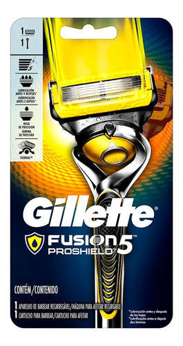 Gillette Maquina De Afeitar Recargable Fusion 5 X 1 Unidad