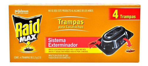 4pzas De Trampa P/ Cucarachas Control Tramp Plaga Insectos