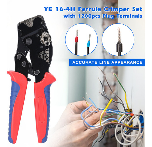 Kit De Herramientas Para Engarzar Férulas Ye 16-4h 30-5 Awg
