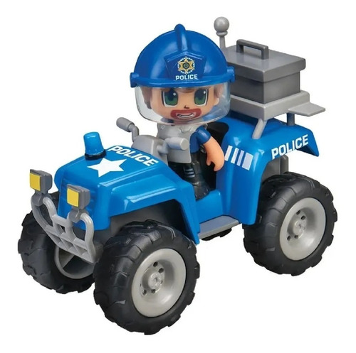 Cuatriciclo Vehiculo De Policia Figura Pinypon Action 15582
