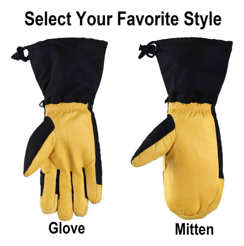 Guantes De Invierno Para Esquí A Prueba De Nieve Guantes D