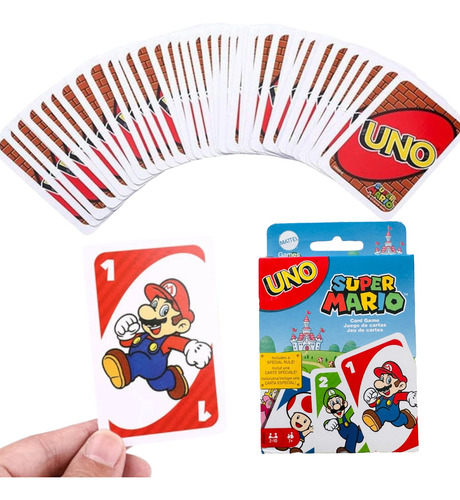 Mario Bros Juego De Cartas Uno Mattel Super Mario