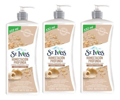  Kit Hidratante St Ives 532 Ml Com 3 Unidades Aveia