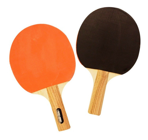 Imagen 3 de 7 de Set Ping Pong 2 Paletas + 3 Pelotas Tenis Mesa Sensei Juego
