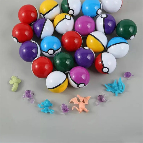 25 Pokebolas De 4.5 Cm Para Juegos Y Decoración Anime Cumple