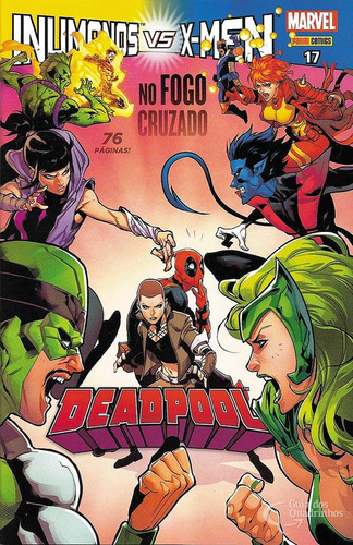 Deadpool 2016: Inumanos Vs X-men No Fogo Cruzado, De Marvel Comics. Série Deadpool, Vol. 17. Editora Panini Comics, Capa Mole, Edição Deadpool 2016 Em Português, 2018