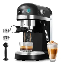 Comprar Cafetera Espresso 20 Bar, Máquina De Espresso Profesional Para Café Con Espumador De Leche Al Vapor, Máquina Compacta Para Cappuccino Y Latte Con Pantalla Táctil (ESS3)
