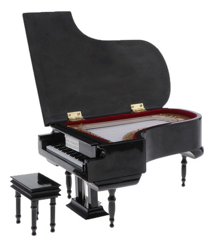 Instrumento Musical Miniatura Escala 1/6 Modelo Piano Madera