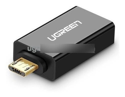 Imagen 2 de 3 de Adaptador Micro Usb A Usb 2.0 Otg Ugreen Negro