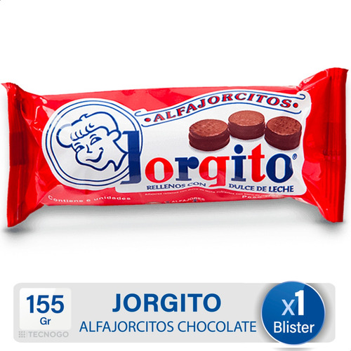  Mini Alfajor Jorgito Chocolate Dulce De Leche X 6 Unidades