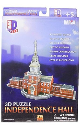 Puzzle Daron Independence Hall De Filadelfia 3d 43 Piezas.