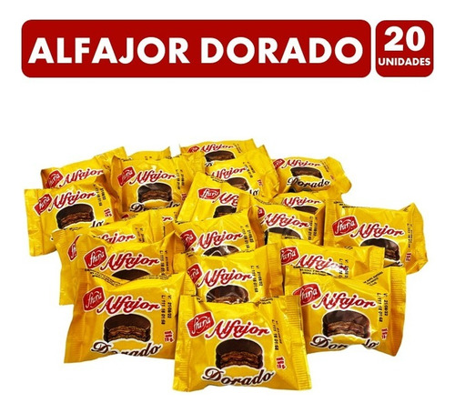 Alfajor Dorado Fruna De 20 Alfajores