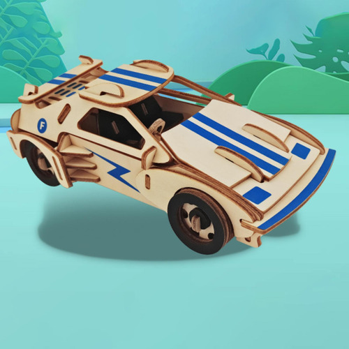 Rompecabezas De Madera 3d, Juego De Modelo De Coche, Juguete