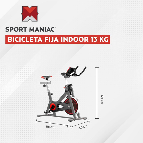 Bicicleta Indoor Spinning 13 Kg Profesional Sport Maniac