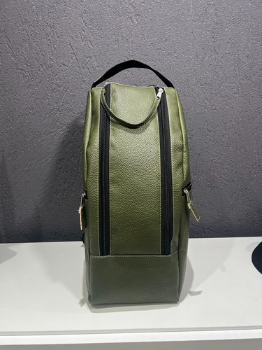 Kit Set Matero Bolso Premium + Yerbero Y Azucarero Verde Militar