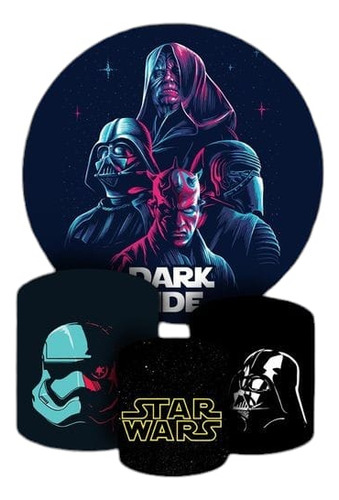 Funda Star Wars Tela Sublimada Mampara 1.5m Y 3 Cilindros