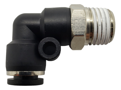 Conector Rápido Neumático Codo Rosca 3/8  Para Tubo 6mm