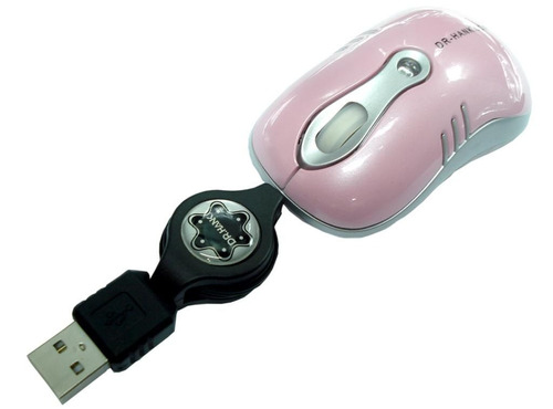 Mouse Usb Retratil Rosa Mo-108rpx1p Dr-hank