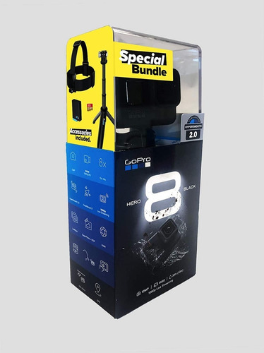 Imagen 3 de 5 de Camara Gopro Hero8 Black Incluye Memoria Tripode Correa