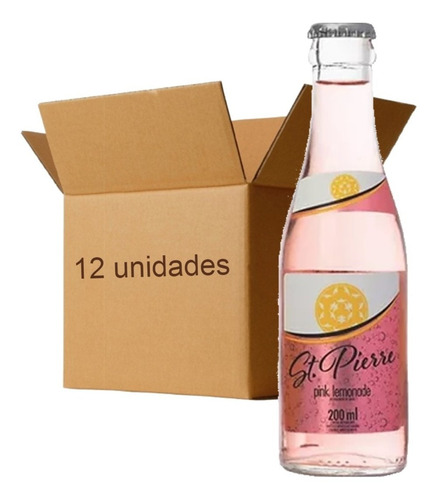 Imagem 1 de 2 de 12x Tônica Pink Lemonade St Pierre Long Neck 200ml