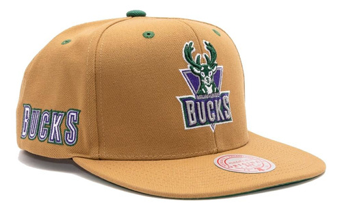 Gorra Mitchell & Ness Milwaukee Bucks Wheat Nba