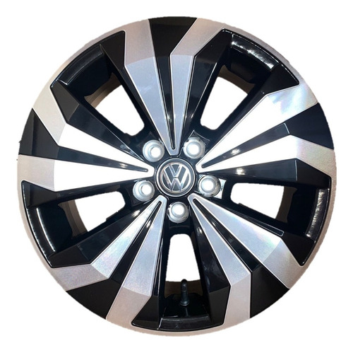 Par Roda Diamantada Volkswagen T-cross Sense Aro 16 Cor Preto