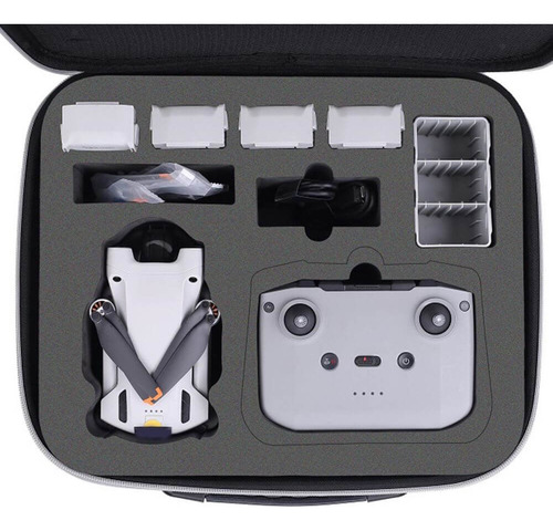Maleta Drone Dji Mini 3 Pro Com Alça De Ombro - Cor Cinza