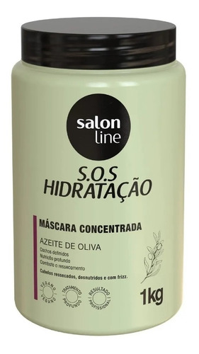 Máscara Hidratação Cabelo S.o.s Ultra Cachos Salon Line 1kg