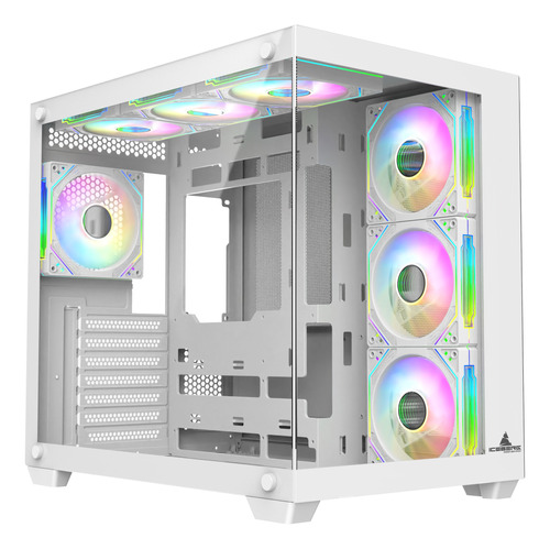 Gabinete Chasis Caja Gamer Iceberg Crystal Cube Blanco X7fan