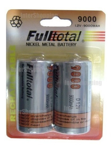 Imagen 2 de 8 de Kit Cargador +4 Pilas Grandes D 9000mah +2 Baterias 9v 200m