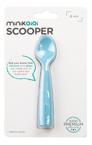 Imagen 3 de 8 de Cuchara Silicona Alimentacion Bebe Minikoioi Scooper