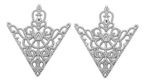 2 Los Hombres Triangular Pin De Cuello Pin Clip Punto Para