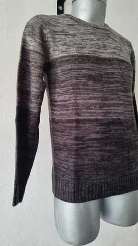 Sueter Bloques De Color Degrade Tejido Calido Hombre