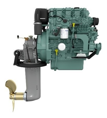 Motor Diesel Veleiro Volvo Penta D2 50hp Com Rabeta