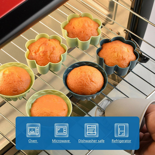 Formas De Cupcake De Silicone Reutilizáveis De Alta
