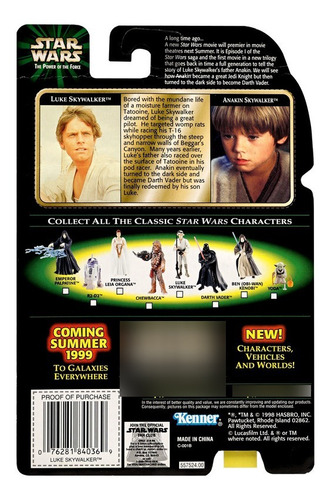 Star Wars Power Of The Force Flashback Luke Skywalker