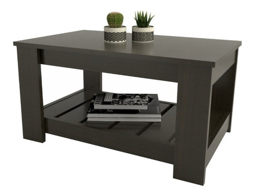 Mesa Ratona De Centro Melamina Nordico Minimalista 1 Estante