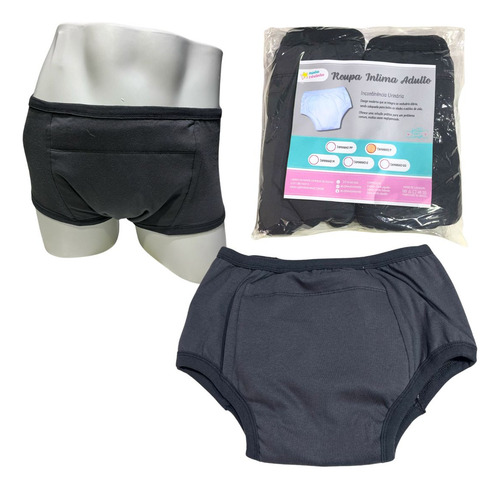 Roupa Íntima Geriátrica Unisex Segura Escapes Urina 2un Chu Tamanho Gg