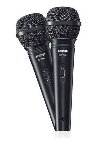 Kit De 2 Micrófonos Shure Sv200 Vocal Dinámico