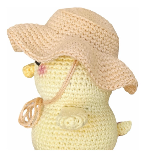 Pollito Con Gorro Amigurumi A Crochet (Usado)
