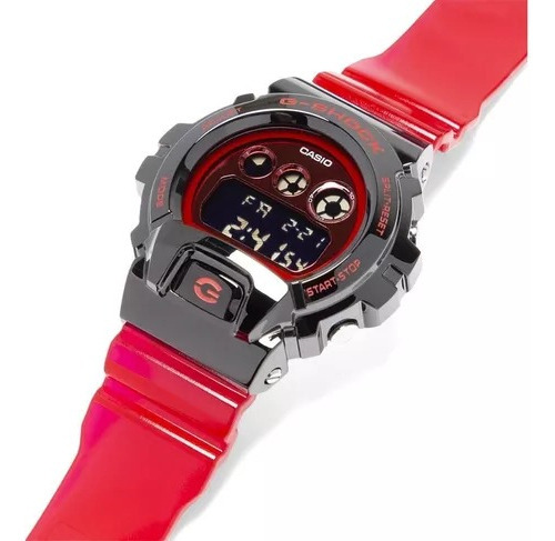 Reloj Casio Gm-6900b-4d G-shock Acero Antigolpes Sumergible Color De La Malla Rojo Color Del Bisel Negro Color Del Fondo Rojo
