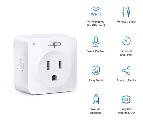 Imagen 3 de 8 de Enchufe Inteligente Tapo P100 Wifi Smart Plug 1 Und Tp-link