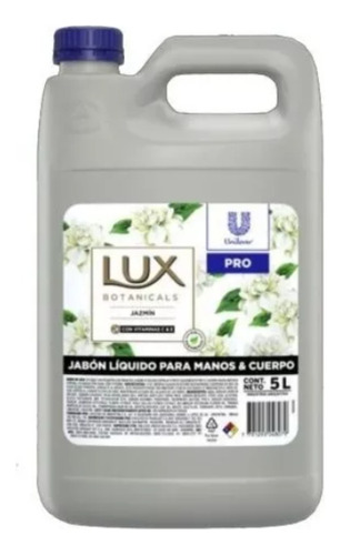 Jabón Líquido Para Manos Y Cuerpo Lux 5 Lts