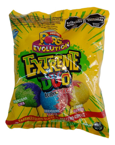 Chupetin Misterpops Extreme Dúo Bolsa 432g