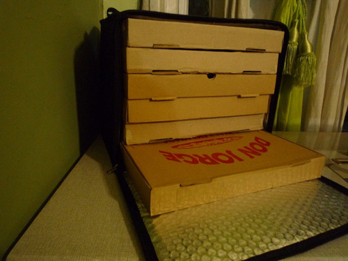 Bolso Termico Delivery De 6 Cajas Con Cierre -mercadoenvios