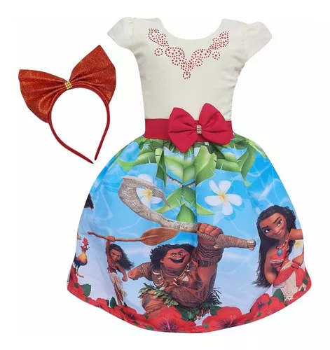 Vestido Moana Full + Tiara Brinde