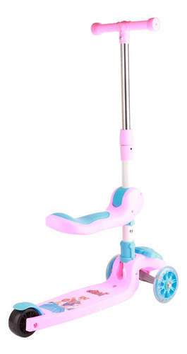 Scooter De 3 Ruedas Plegable Altura Ajustable Luces De Rueda