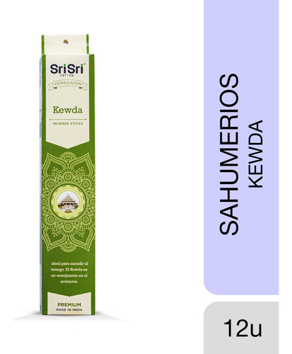 Sahumerios Premium Srisri De Flores Y Aromas De La India Fragancia Kewda