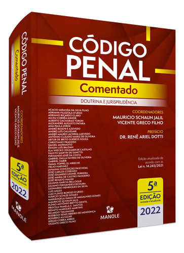 Libro Codigo Penal Comentado 05ed 22 De Jalil Mauricio E Gre