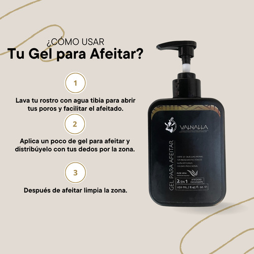 Gel Para Afeitar Con Aloe Vera Valhalla Barber 250 Ml